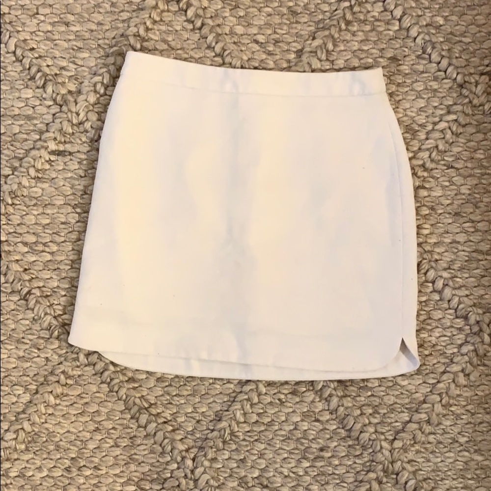 White mini skirt
